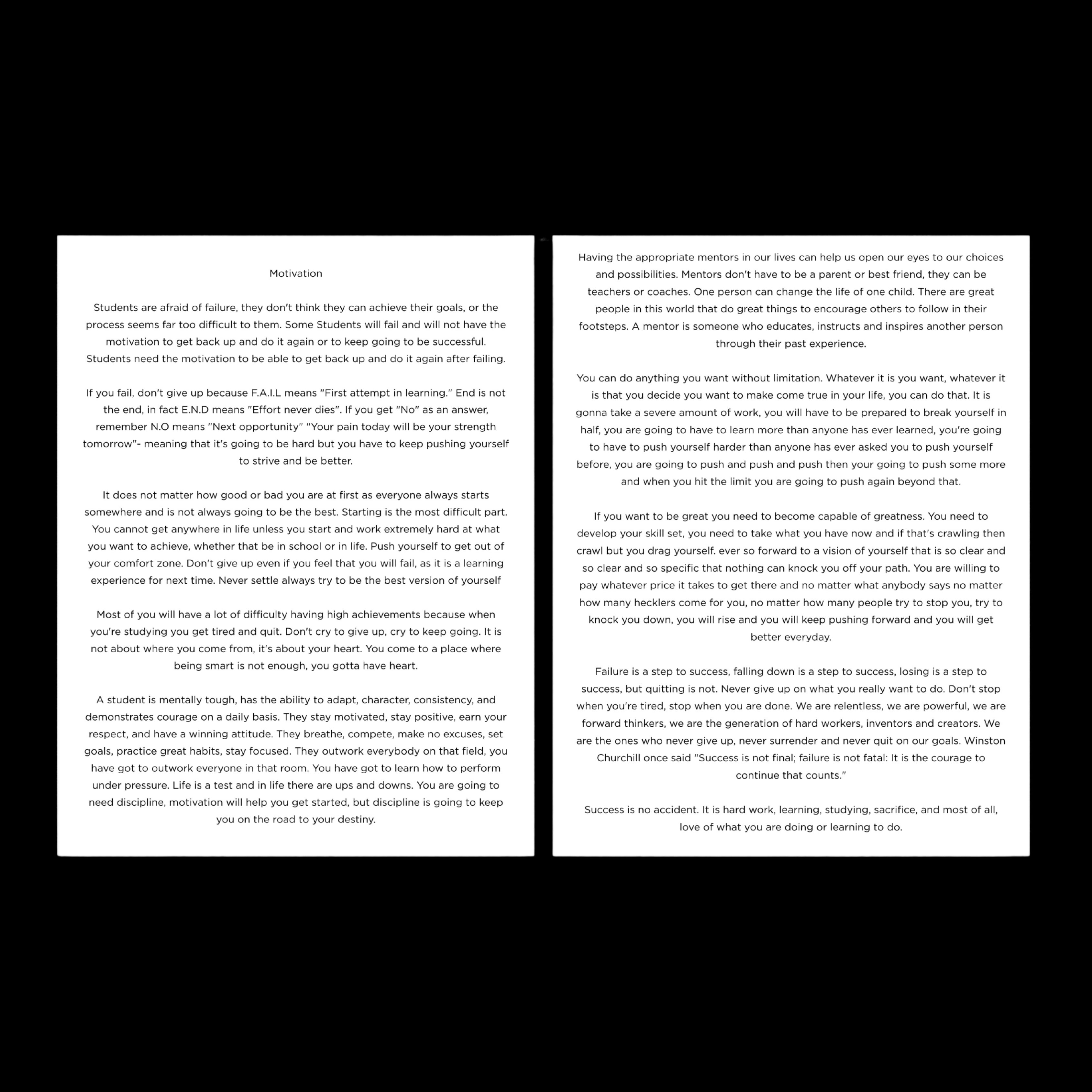 Motivation Speech