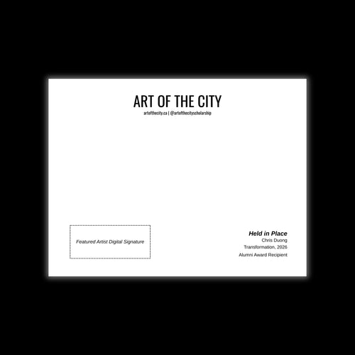 Alumni Collaboration Art Print | Held in Place By Chris Duong